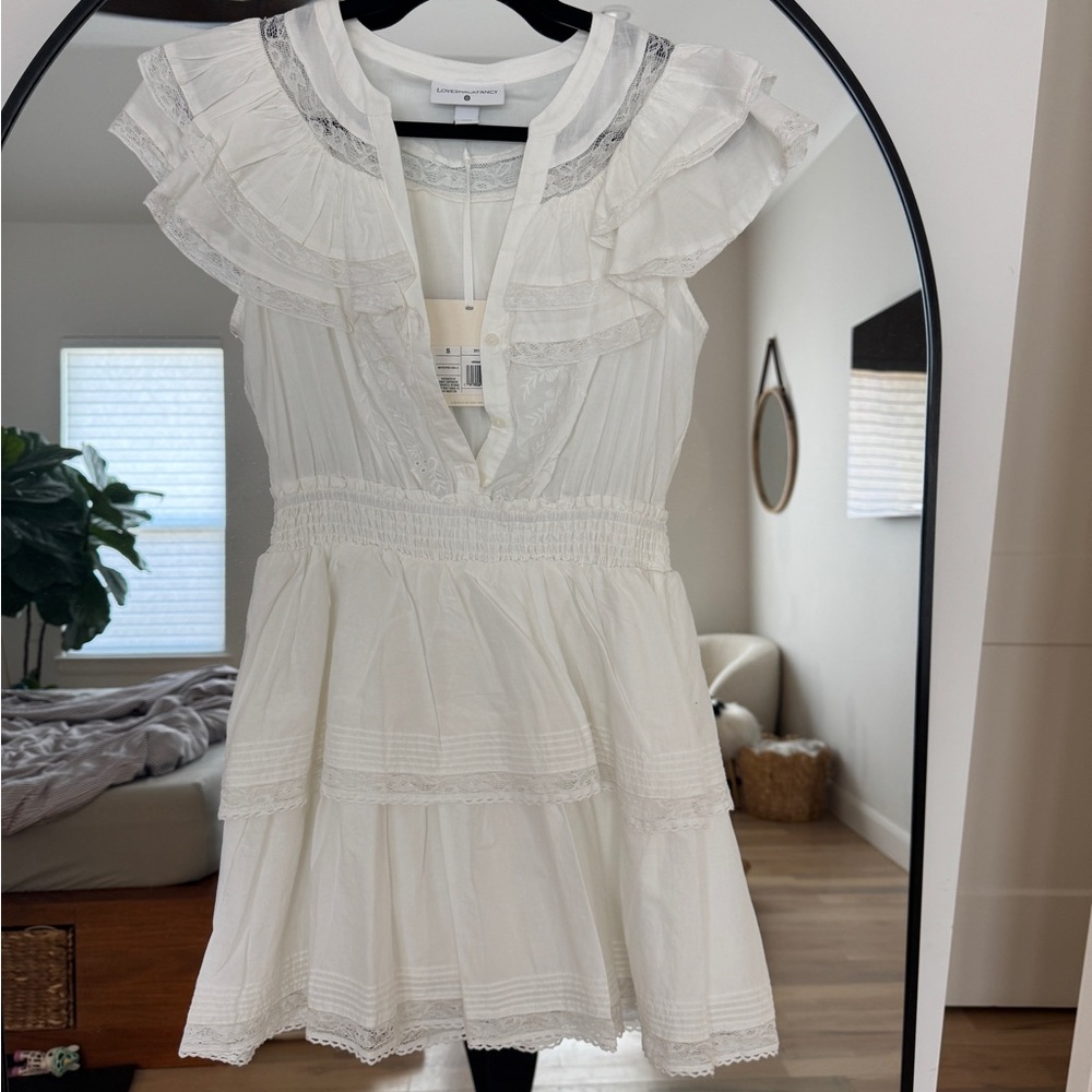 NWT LoveShackFancy x target White Lace mini dress in small